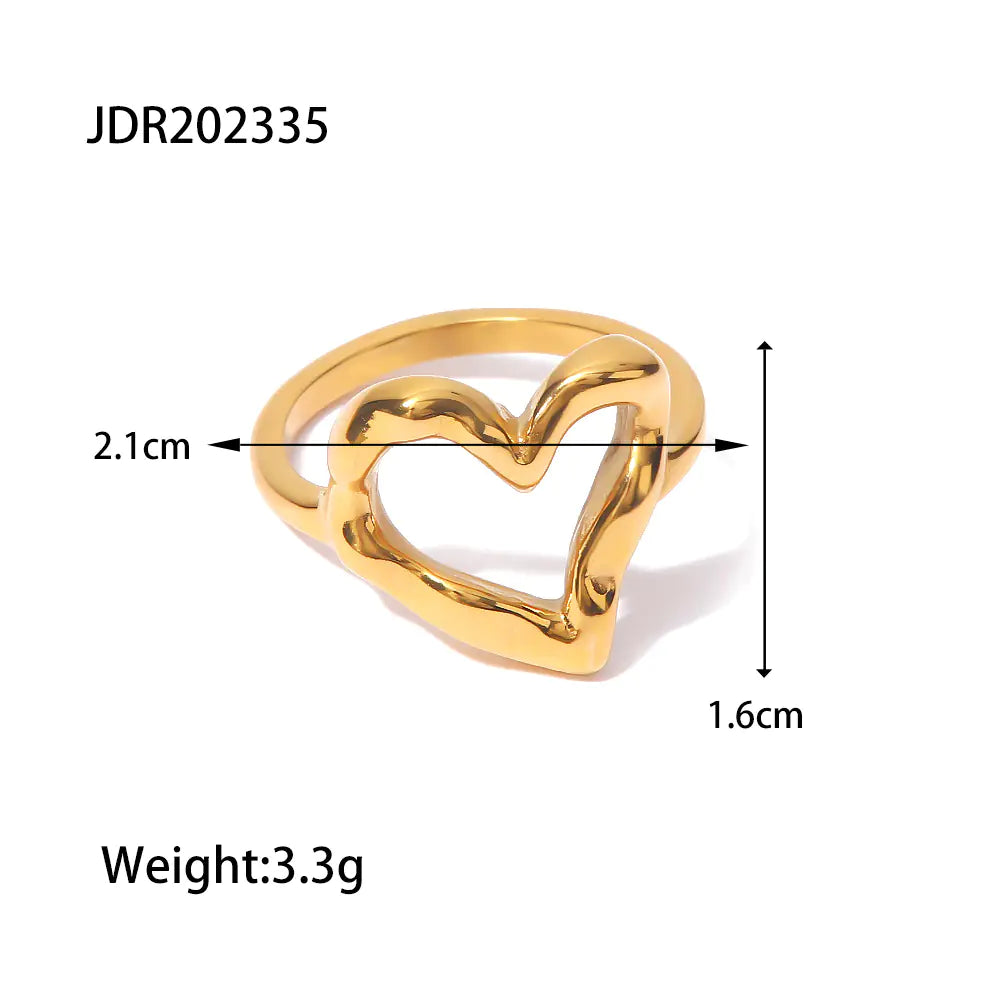 Gold Plated Heart Shaped Ring