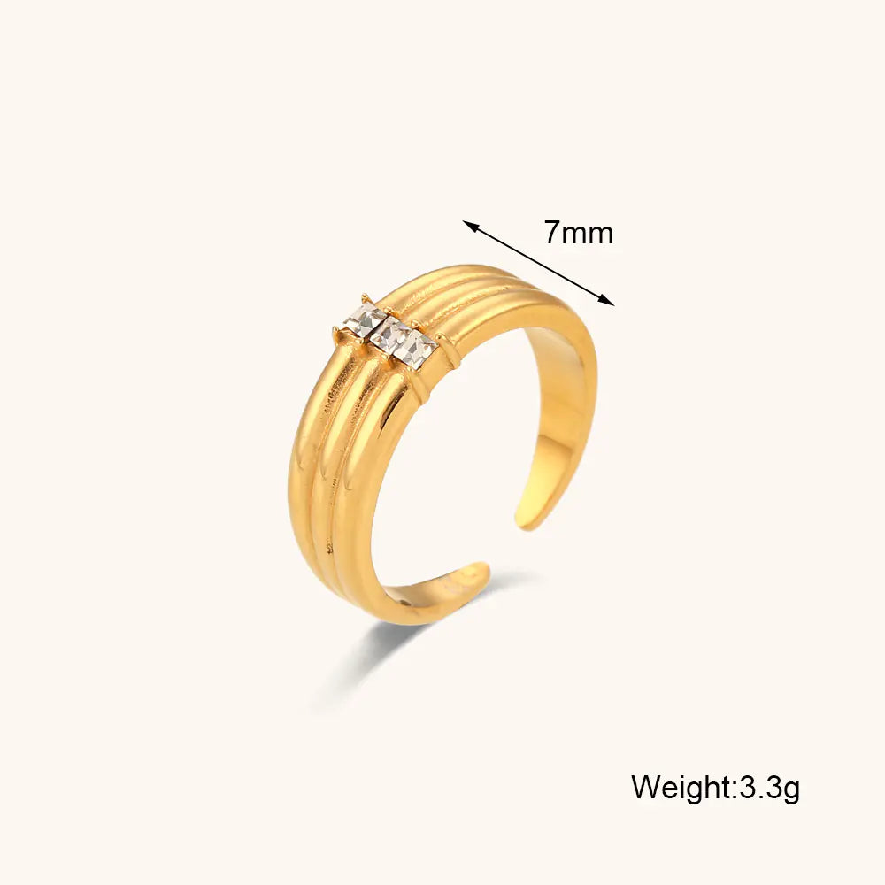 Azalea Emerald Cut Gold Ring
