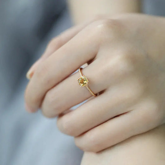 Square Gold Plated Index Finger Ring