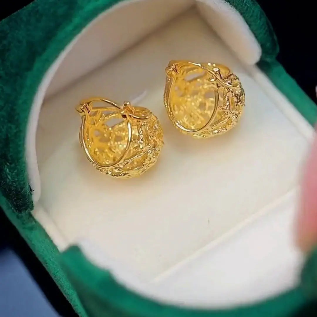 Vintage French Style Gold Earrings
