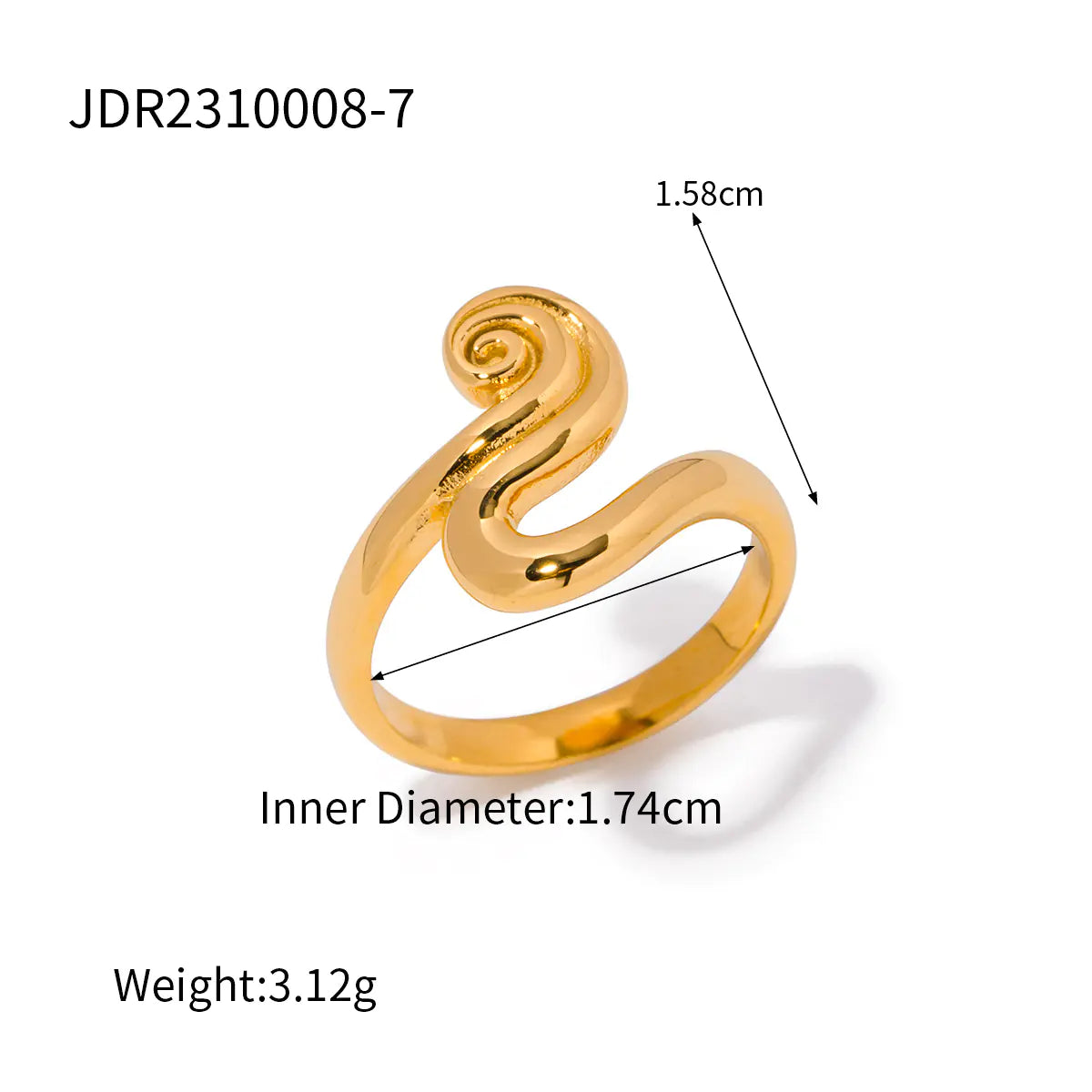 Aurora Gold Geometric Ring