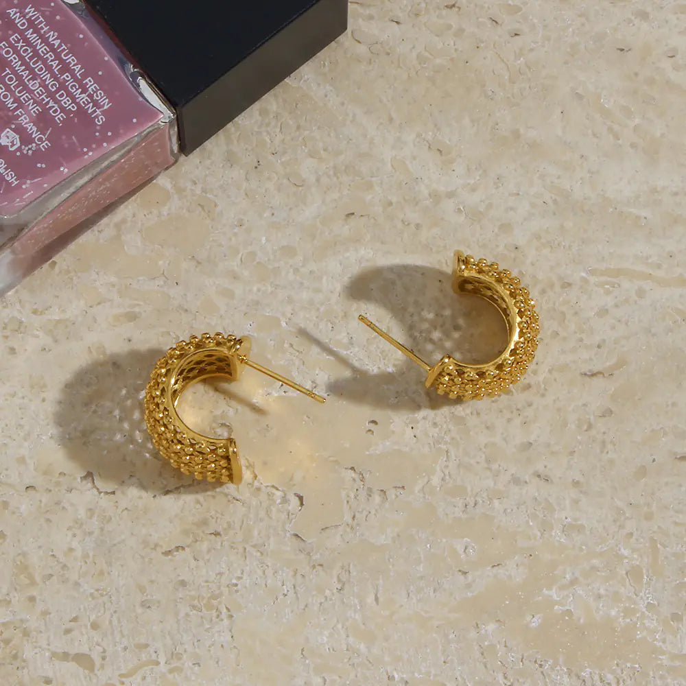 Basket Weave Shaped Earrings