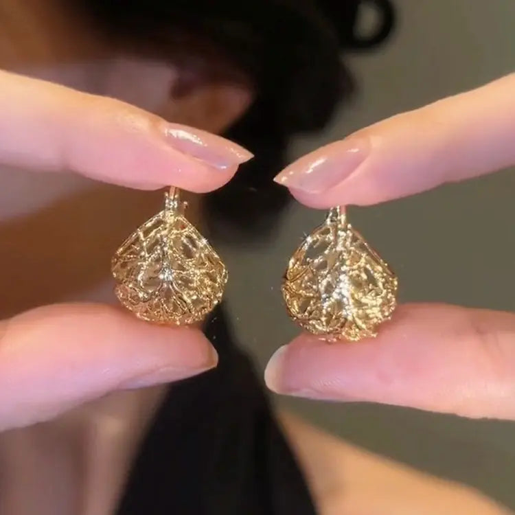 Vintage French Style Gold Earrings