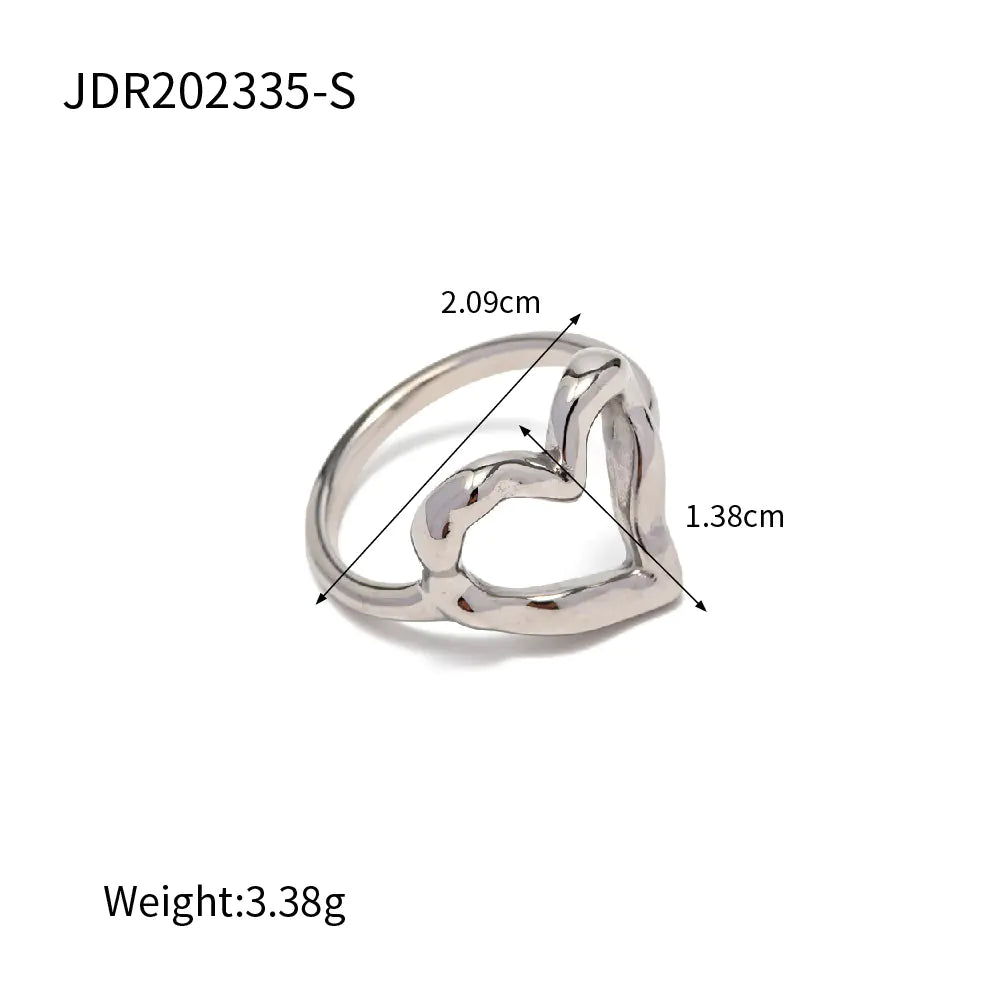 Gold Plated Heart Shaped Ring