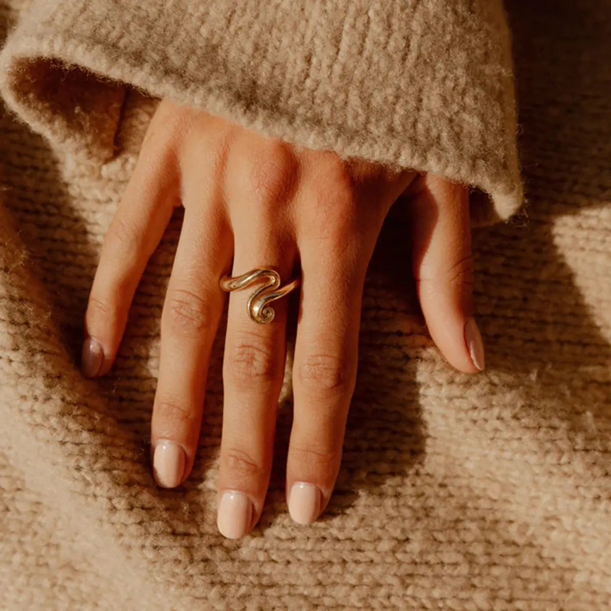 Aurora Gold Geometric Ring