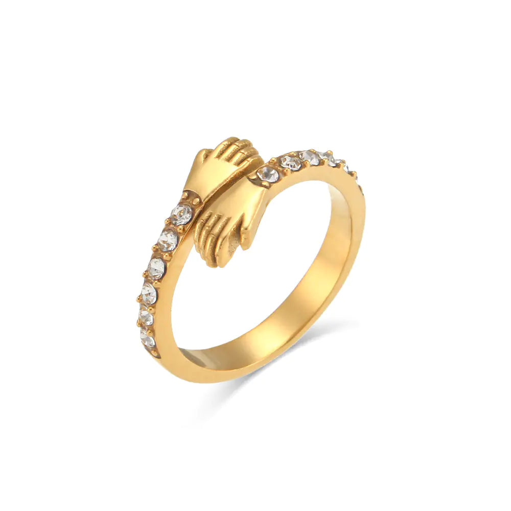Chic Amaryllis Gold Plated Alloy Ring