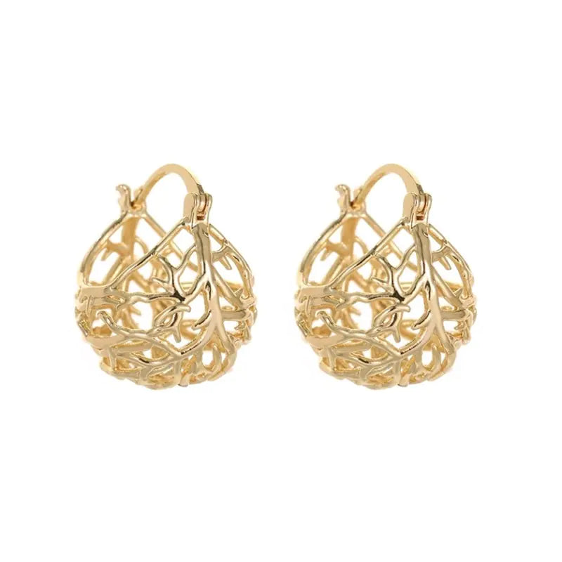 Vintage French Style Gold Earrings